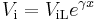 V_\mathrm i = V_\mathrm {iL}e^{\gamma x}\,\!