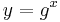 y = g^x