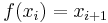 f(x_i)=x_{i%2B1}