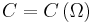 \textstyle C=C\left(  \Omega\right)  