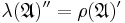 \lambda(\mathfrak{A})^{\prime\prime}=\rho(\mathfrak{A})^\prime