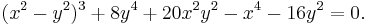 (x^2-y^2)^3 %2B 8y^4%2B20x^2y^2-x^4-16y^2=0.