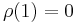 \rho(1)=0