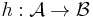 h: \mathcal A\rightarrow\mathcal B