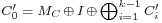 \scriptstyle C'_0 \;=\; M_C \,\oplus\, I \,\oplus\, \bigoplus_{i=1}^{k-1} C'_i