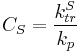  C_S=\frac{k^S_{tr}}{k_p} 