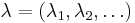 \lambda=(\lambda_1,\lambda_2,\ldots)