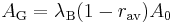  A_{\mathrm{G}} = \lambda_{\mathrm{B}} (1-r_{\mathrm{av}}) A_0 