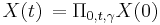 X(t) \, = \Pi_{0,t,\gamma} X(0)