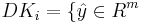  DK_i  = \lbrace \hat{y} \in R^m 