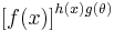 {[f(x)]}^{h(x)g(\theta)}