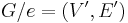 G/e = \left ( V', E'\right )