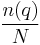 \frac{n(q)}{N}