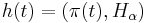 h(t)= (\pi(t), H_\alpha)