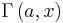 \Gamma\left(a,x\right)