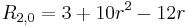 R_{2,0} = 3%2B10 r^2-12 r