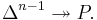 \Delta^{n-1} \twoheadrightarrow P.