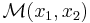 \,\mathcal{M}(x_1,x_2)\,