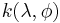 k(\lambda,\phi)