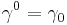 \gamma^0 = \gamma_0