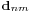 \scriptstyle{\mathbf{d}_{nm}}