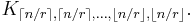 K_{\lceil n/r\rceil, \lceil n/r\rceil, \ldots, \lfloor n/r\rfloor, \lfloor n/r\rfloor}.