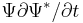 \Psi \partial \Psi^* / \partial t \,\!