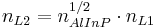 n_{L2} = n_{AlInP}^{1/2} \cdot n_{L1}