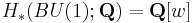 H_*(BU(1);\mathbf{Q})=\mathbf{Q}[w]