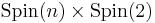 {\mathrm {Spin}}(n) \times {\mathrm {Spin}}(2)\,