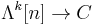 \Lambda^k[n]\to C