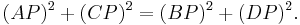 (AP)^{2}%2B(CP)^{2}=(BP)^{2}%2B(DP)^{2}.