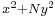 \scriptstyle x^2 %2B N y^2