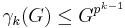 \gamma_k(G)\leq G^{p^{k-1}}