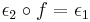 \epsilon_2\circ f = \epsilon_1