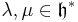 \lambda, \mu\in\mathfrak{h}^*