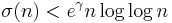 \ \sigma(n) < e^\gamma n \log \log n 