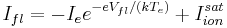 
I_{fl} = -I_{e} e^{-e V_{fl}/(k T_{e} )} %2B I_{ion}^{sat}
