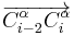 \overrightarrow{C_{i-2}^\alpha C_i^\alpha}