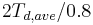  2 T_{d,ave}/0.8