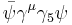 \bar{\psi}\gamma^\mu\gamma_5\psi