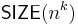 \mathsf{SIZE}(n^k)