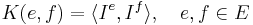 K(e,f) = \langle I^e,I^f \rangle ,\quad e,f \in E