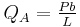 Q_A = \tfrac{Pb}{L}