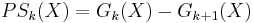 PS_k(X) = G_{k}(X)-G_{k%2B1}(X)