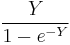 \frac{Y}{1-e^{-Y}}