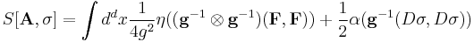 S[\bold{A},\sigma]=\int d^dx \frac{1}{4g^2}\eta((\bold{g}^{-1}\otimes \bold{g}^{-1})(\bold{F},\bold{F}))%2B\frac{1}{2}\alpha(\bold{g}^{-1}(D\sigma,D\sigma))