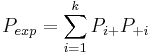 P_{exp}= \sum_{i=1}^{k} P_{i%2B}P_{%2Bi}