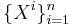 \{X^i\}_{i=1}^n