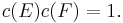 c(E)c(F)=1.